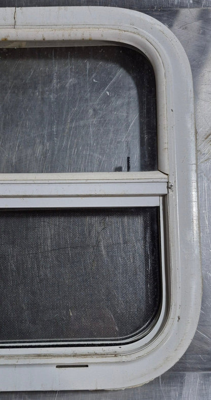 Used White Radius Opening Window : 17 1/2 W x 17 1/2 H x 1 1/8 D