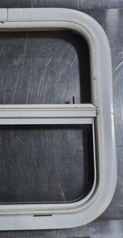 Used White Radius Opening Window : 17 1/2 W x 17 1/2 H x 1 1/8 D