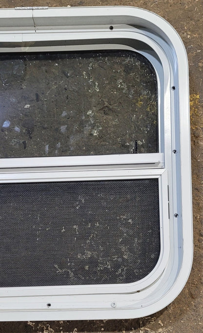 Used White Radius Opening Window : 17 1/2 W x 17 1/2 H x 1 7/8 D