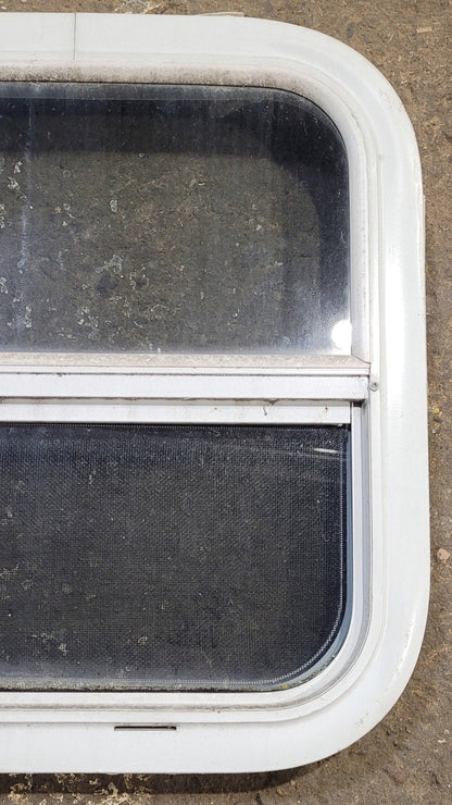 Used White Radius Opening Window : 17 1/2 W x 17 1/2 H x 1 7/8 D