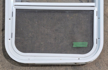 Used White Radius Opening Window : 17 1/2 W x 21 1/4 H x 1 7/8 D