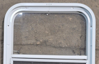 Used White Radius Opening Window : 17 1/2 W x 21 1/4 H x 1 7/8 D