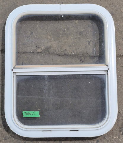 Used White Radius Opening Window : 17 1/2 W x 21 1/4 H x 1 7/8 D