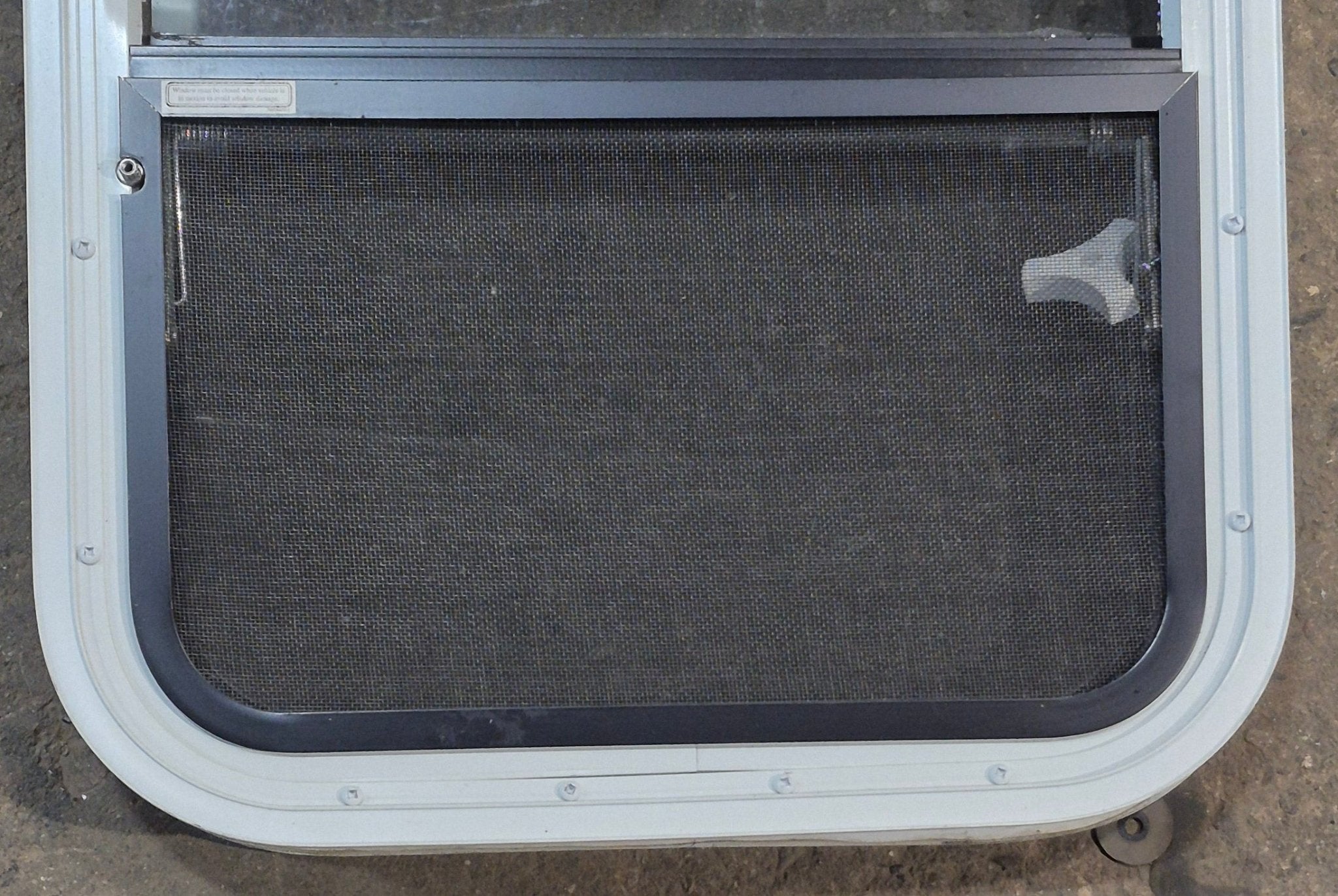 Used White Radius Opening Window : 17 1/4 W x 21 1/4 H x 1 3/4 D