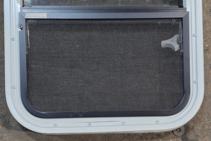 Used White Radius Opening Window : 17 1/4 W x 21 1/4 H x 1 3/4 D