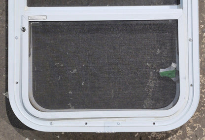 Used White Radius Opening Window : 17 1/4 W x 21 1/4 H x 1 3/4 D