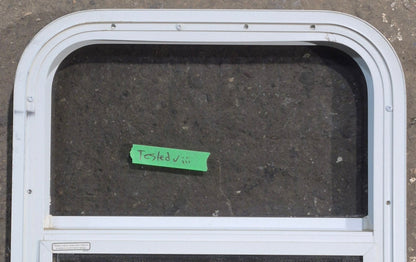 Used White Radius Opening Window : 17 1/4 W x 21 1/4 H x 1 3/4 D