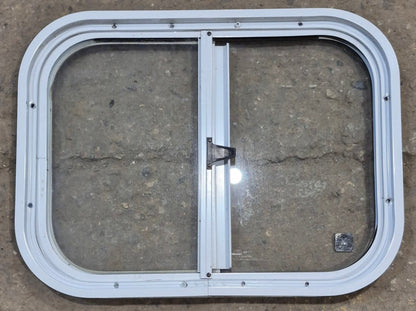Used White Radius Opening Window : 19 1/2 W x 14 1/2 H x 1 1/4 D