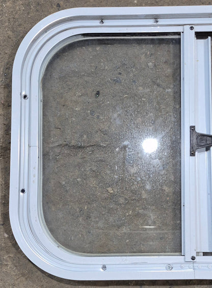 Used White Radius Opening Window : 19 1/2 W x 14 1/2 H x 1 1/4 D