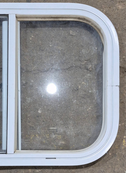 Used White Radius Opening Window : 19 1/2 W x 14 1/2 H x 1 1/4 D