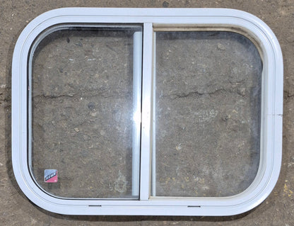 Used White Radius Opening Window : 19 1/2 W x 14 1/2 H x 1 1/4 D