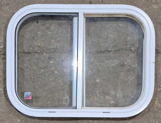 Used White Radius Opening Window : 19 1/2 W x 14 1/2 H x 1 1/4 D