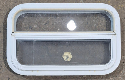 Used White Radius Opening Window : 23 1/2 W x 14 1/2 H x 1 7/8 D