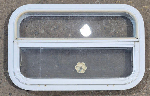 Used White Radius Opening Window : 23 1/2 W x 14 1/2 H x 1 7/8 D