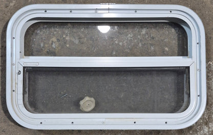Used White Radius Opening Window : 23 1/2 W x 14 1/2 H x 1 7/8 D
