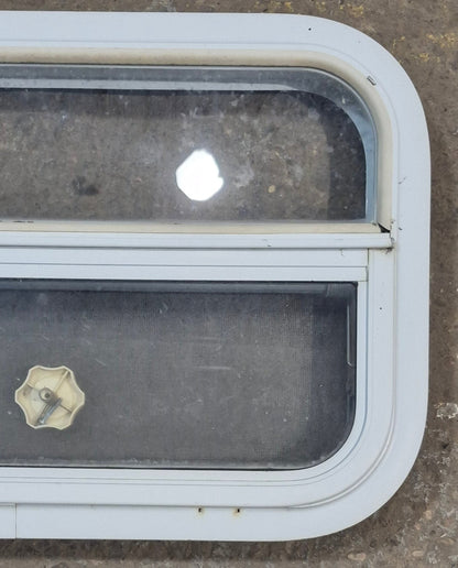 Used White Radius Opening Window : 23 1/2 W x 14 1/2 H x 1 7/8 D