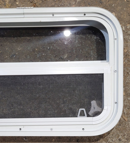 Used White Radius Opening Window : 23 1/2 W x 14 1/4 H x 1 7/8 D