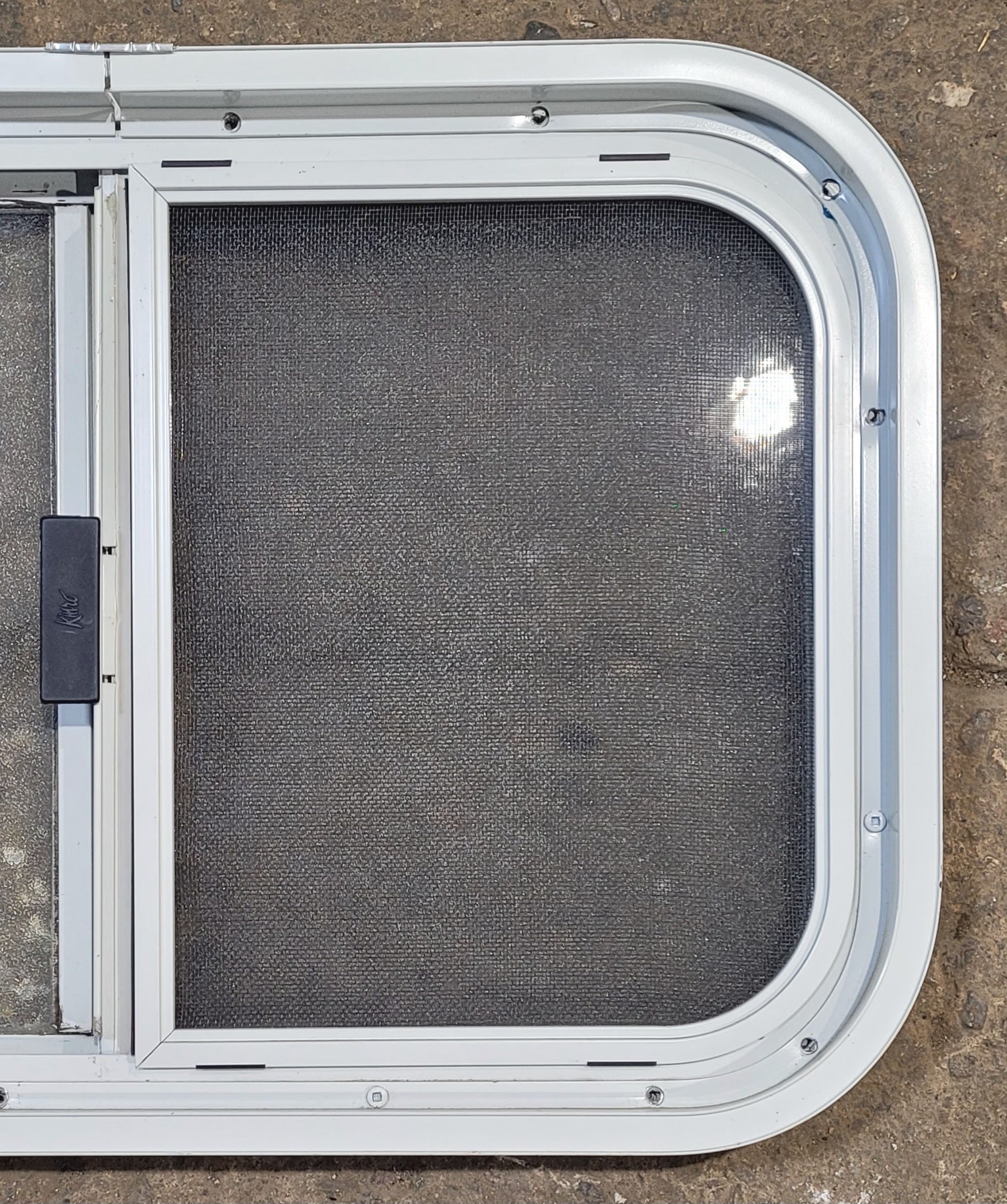Used White Radius Opening Window : 23 1/2 W x 14 1/4 H x 1 7/8 D