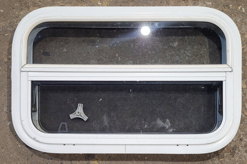 Used White Radius Opening Window : 23 1/2 W x 14 1/4 H x 1 7/8 D
