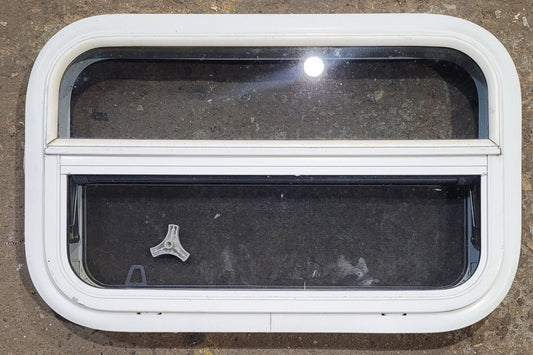 Used White Radius Opening Window : 23 1/2 W x 14 1/4 H x 1 7/8 D