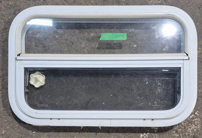 Used White Radius Opening Window : 23 1/2 W x 14 1/4 H x 1 7/8 D