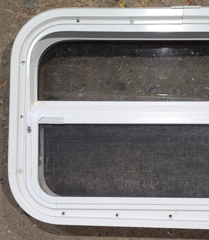 Used White Radius Opening Window : 23 1/2 W x 14 1/4 H x 1 7/8 D