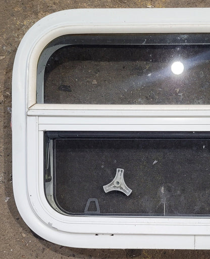 Used White Radius Opening Window : 23 1/2 W x 14 1/4 H x 1 7/8 D