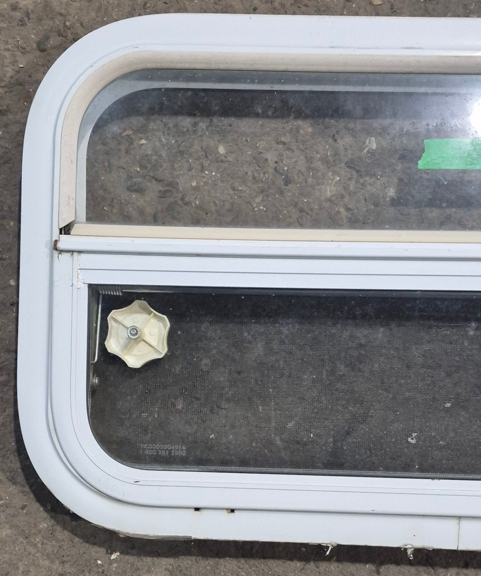 Used White Radius Opening Window : 23 1/2 W x 14 1/4 H x 1 7/8 D