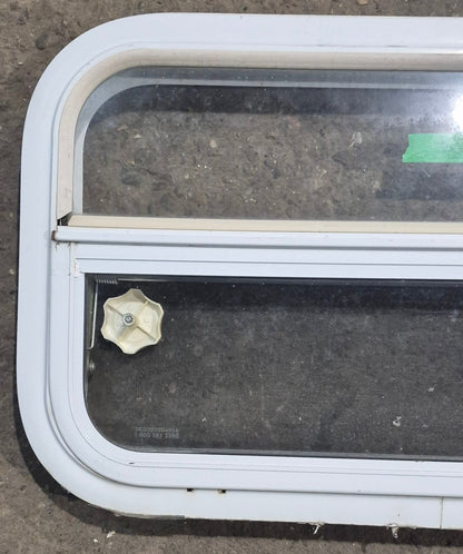 Used White Radius Opening Window : 23 1/2 W x 14 1/4 H x 1 7/8 D