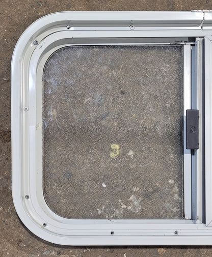 Used White Radius Opening Window : 23 1/2 W x 14 1/4 H x 1 7/8 D