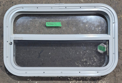 Used White Radius Opening Window : 23 1/2 W x 14 1/4 H x 1 7/8 D