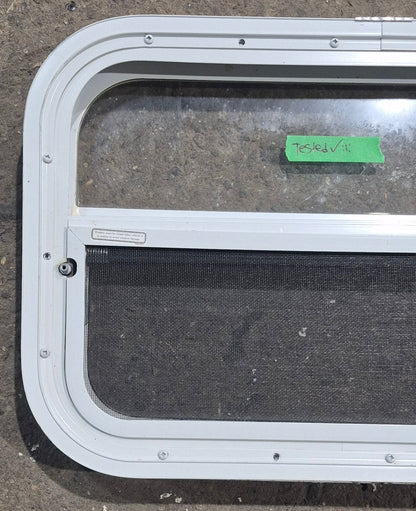 Used White Radius Opening Window : 23 1/2 W x 14 1/4 H x 1 7/8 D