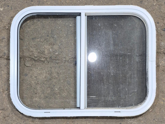Used White Radius Opening Window : 23 1/2 W x 17 1/2 H x 1 1/4 D