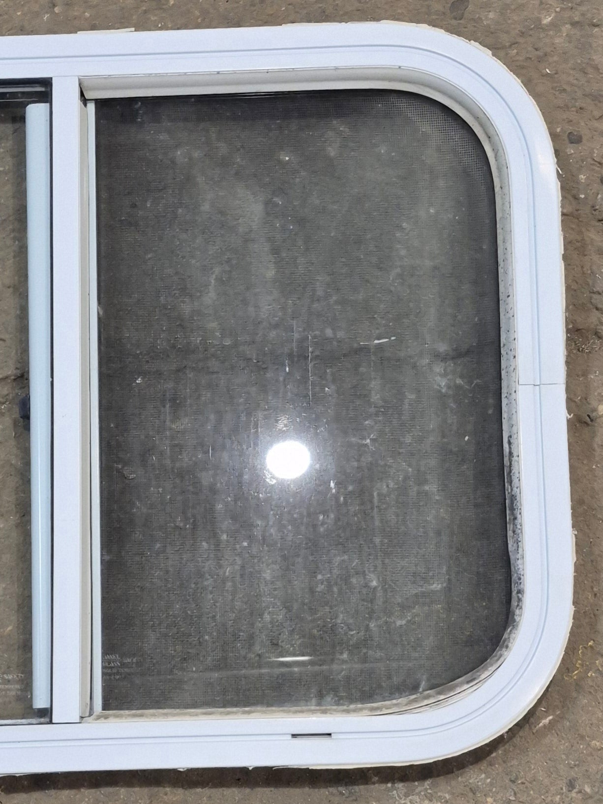 Used White Radius Opening Window : 23 1/2 W x 17 1/2 H x 1 1/4 D