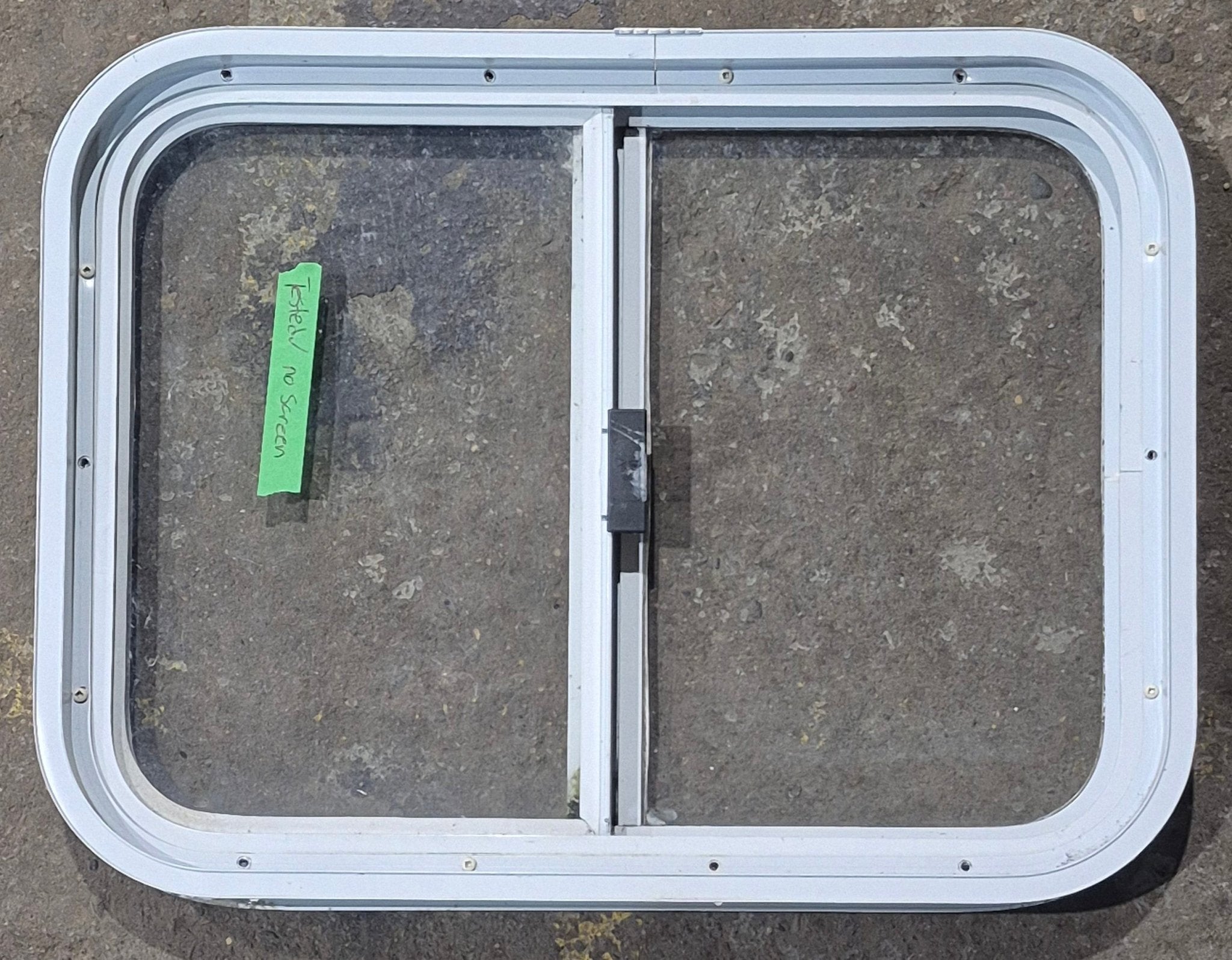 Used White Radius Opening Window : 23 1/2 W x 17 1/2 H x 1 7/8 D