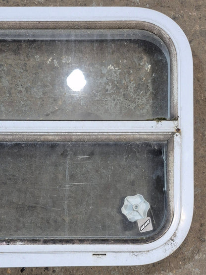 Used White Radius Opening Window : 23 1/2 W x 17 1/2 H x 1 7/8 D