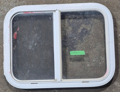 Used White Radius Opening Window : 23 1/2 W x 17 1/2 H x 1 7/8 D