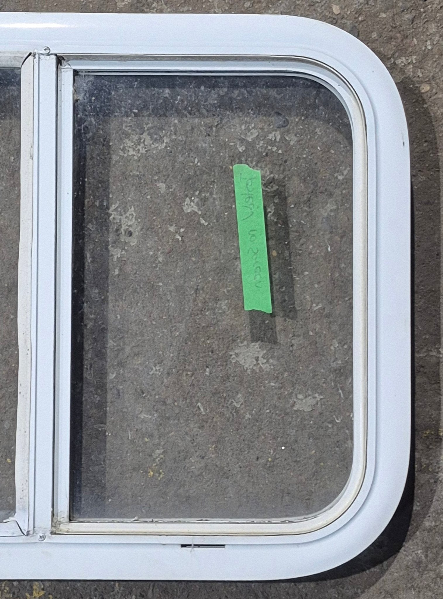 Used White Radius Opening Window : 23 1/2 W x 17 1/2 H x 1 7/8 D
