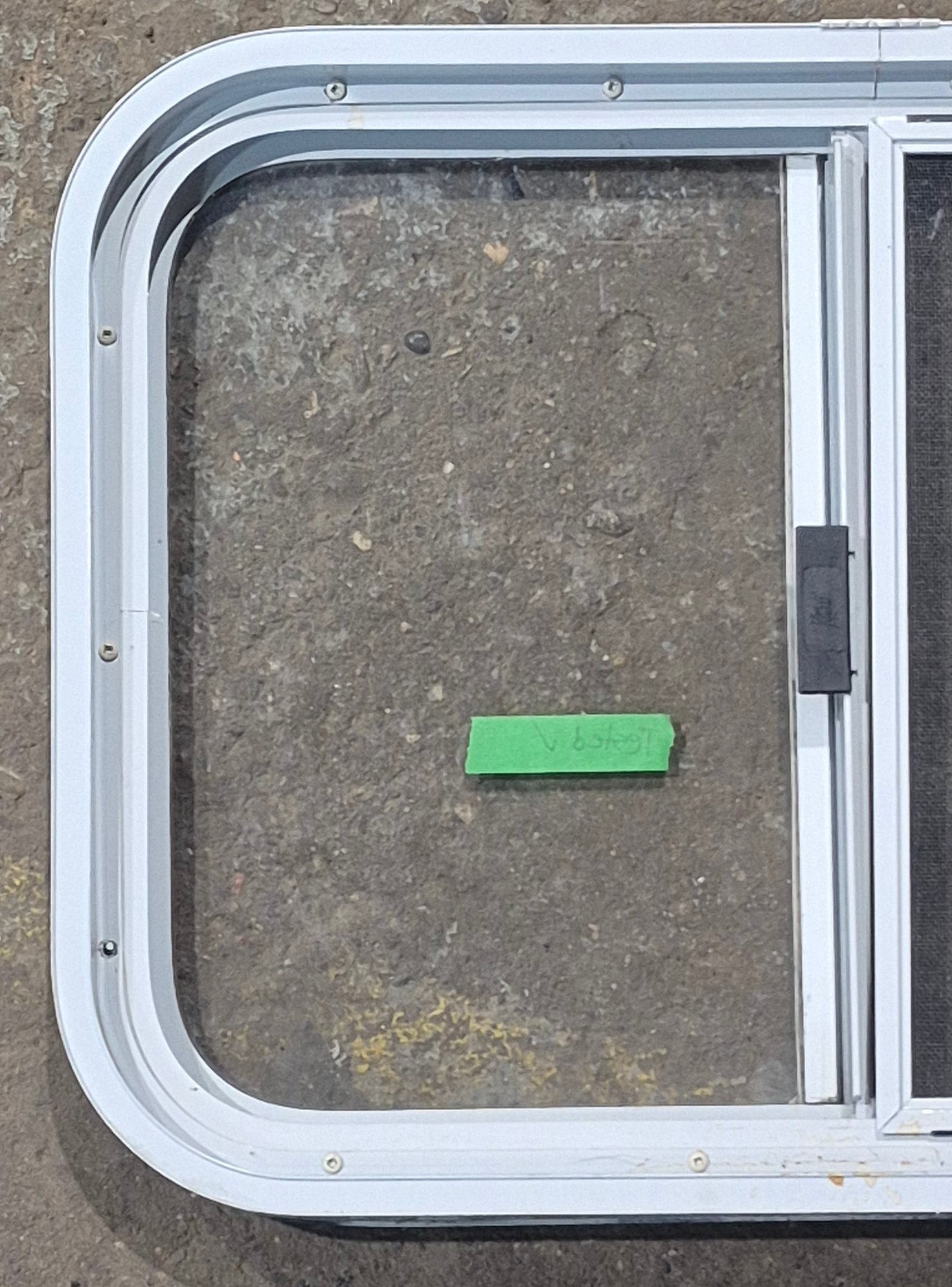 Used White Radius Opening Window : 23 1/2 W x 17 1/2 H x 1 7/8 D