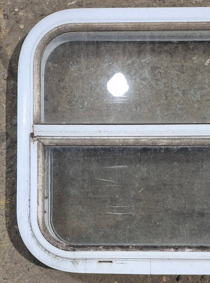 Used White Radius Opening Window : 23 1/2 W x 17 1/2 H x 1 7/8 D