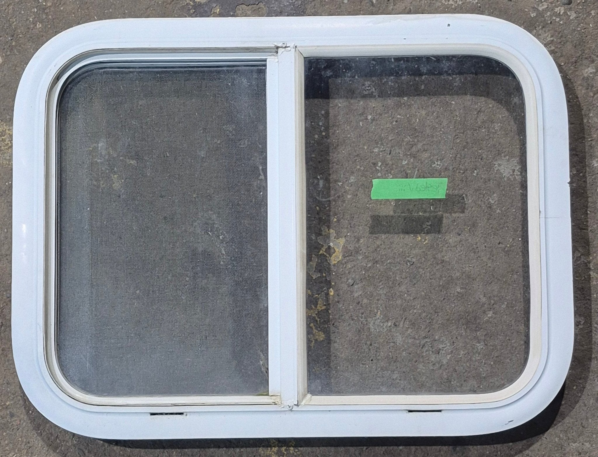Used White Radius Opening Window : 23 1/2 W x 17 1/2 H x 1 7/8 D