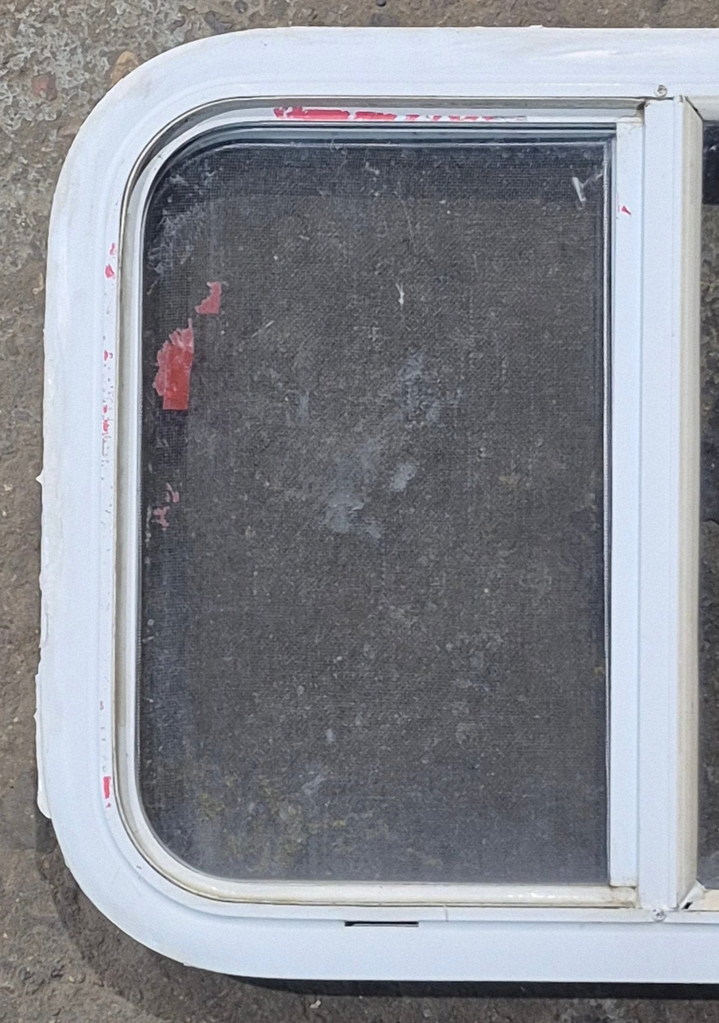 Used White Radius Opening Window : 23 1/2 W x 17 1/2 H x 1 7/8 D