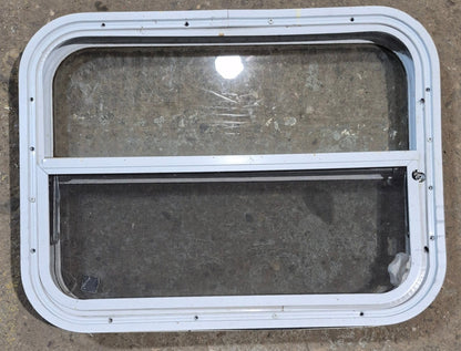 Used White Radius Opening Window : 23 1/2 W x 17 1/2 H x 1 7/8 D