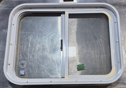Used White Radius Opening Window : 23 1/2 W x 17 1/2 H x 1 7/8 D