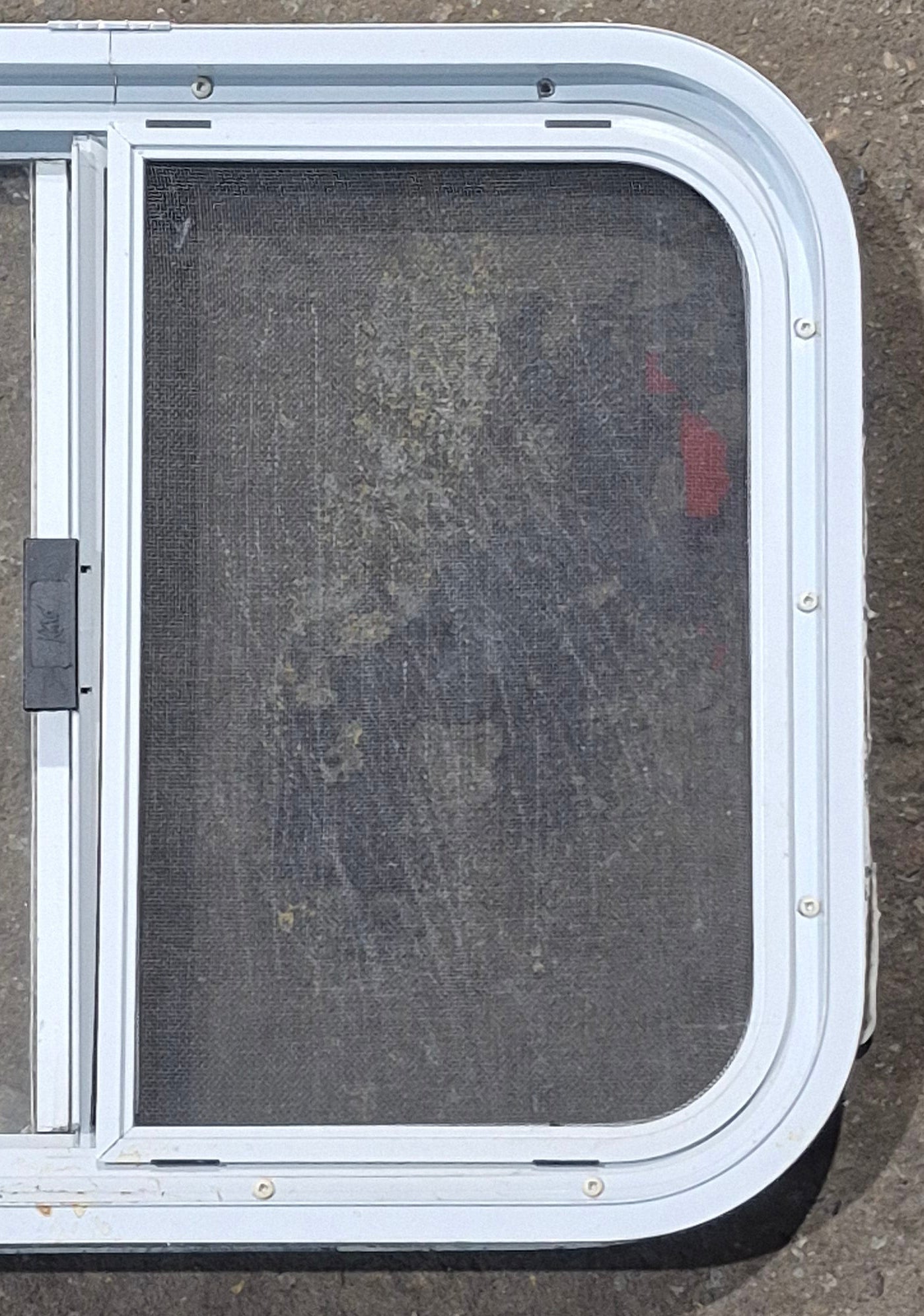 Used White Radius Opening Window : 23 1/2 W x 17 1/2 H x 1 7/8 D