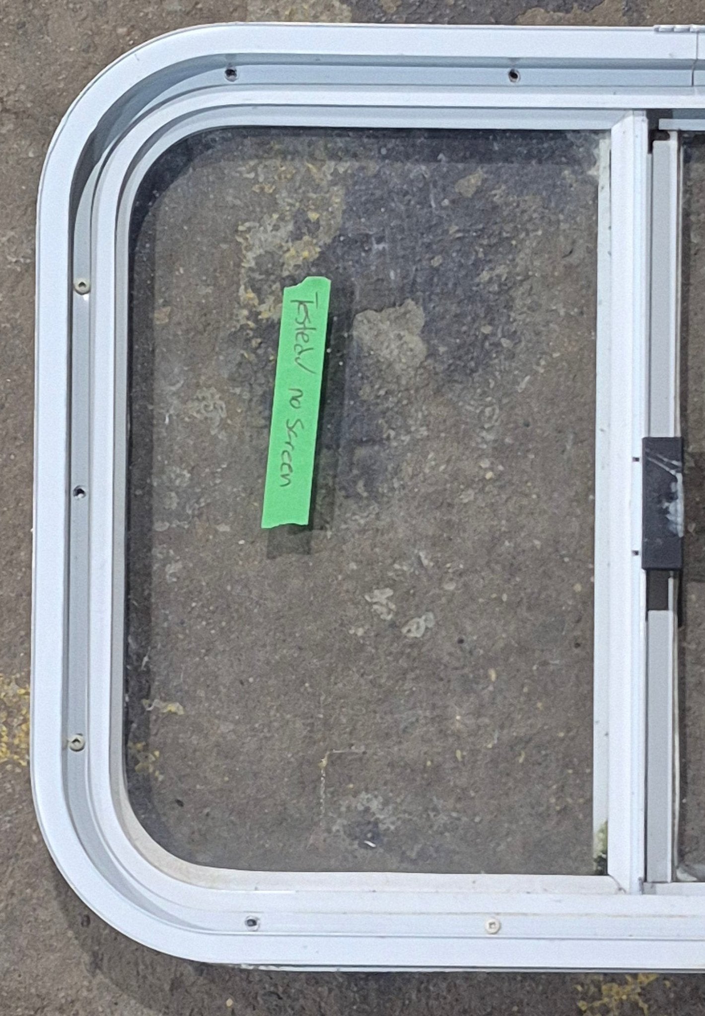 Used White Radius Opening Window : 23 1/2 W x 17 1/2 H x 1 7/8 D