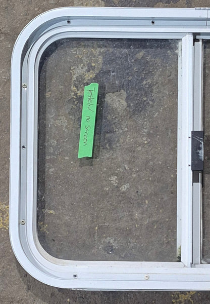 Used White Radius Opening Window : 23 1/2 W x 17 1/2 H x 1 7/8 D