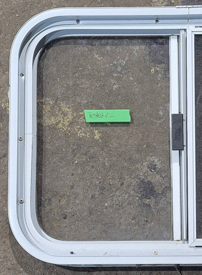 Used White Radius Opening Window : 23 1/2 W x 17 1/2 H x 1 7/8 D
