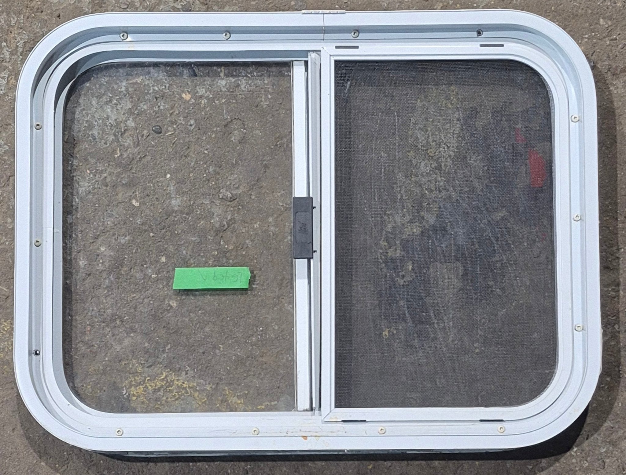 Used White Radius Opening Window : 23 1/2 W x 17 1/2 H x 1 7/8 D