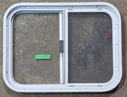 Used White Radius Opening Window : 23 1/2 W x 17 1/2 H x 1 7/8 D